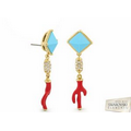 Lauren G. Adams Pretty Little Things Dangle Earrings (Gold/Turquoise)